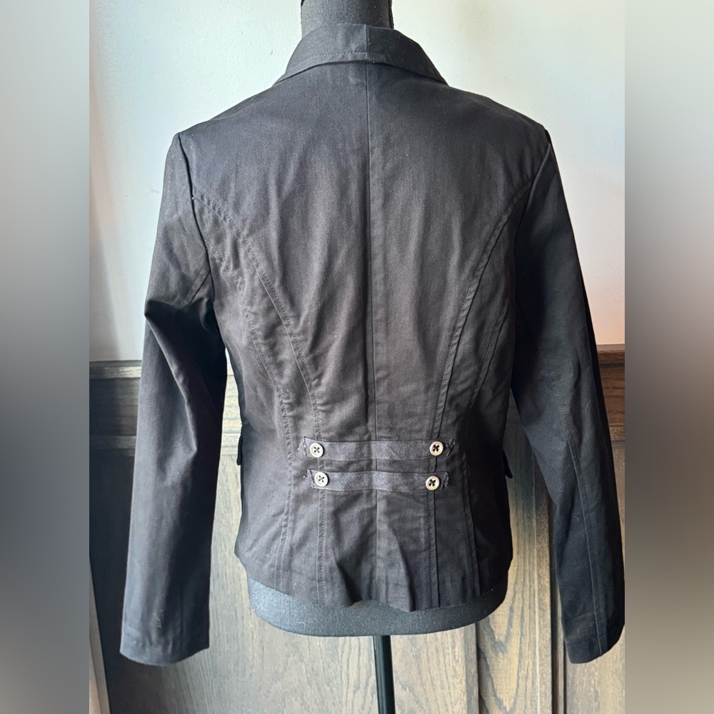 CAbi Black Structured Military-Inspired Blazer Jacket - Picture 3 of 7